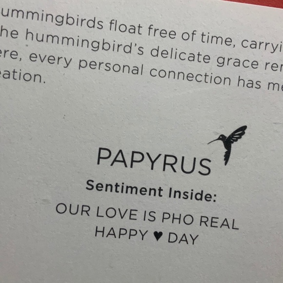 Papyrus Valentine’s Day card bowl of pho new in package - Picture 2 of 2